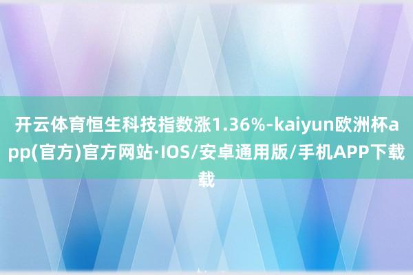 开云体育恒生科技指数涨1.36%-kaiyun欧洲杯app(官方)官方网站·IOS/安卓通用版/手机APP下载