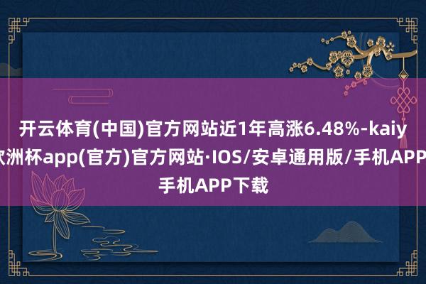 开云体育(中国)官方网站近1年高涨6.48%-kaiyun欧洲杯app(官方)官方网站·IOS/安卓通用版/手机APP下载