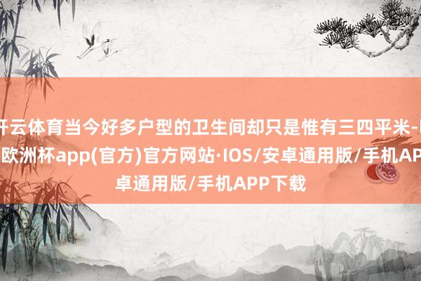 开云体育当今好多户型的卫生间却只是惟有三四平米-kaiyun欧洲杯app(官方)官方网站·IOS/安卓通用版/手机APP下载