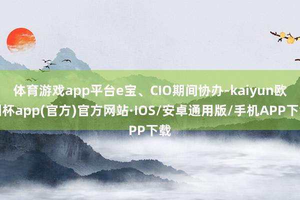 体育游戏app平台e宝、CIO期间协办-kaiyun欧洲杯app(官方)官方网站·IOS/安卓通用版/手机APP下载