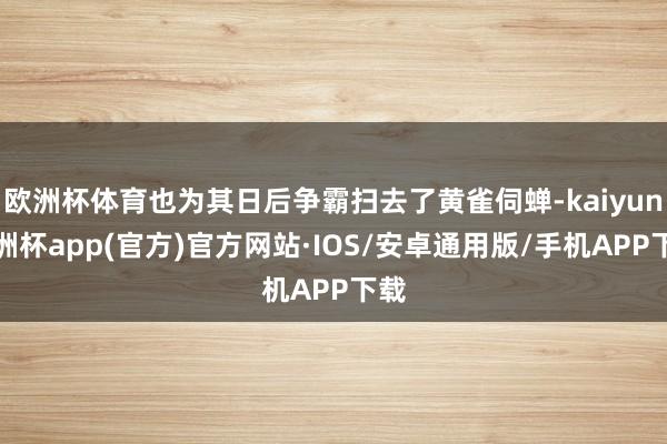 欧洲杯体育也为其日后争霸扫去了黄雀伺蝉-kaiyun欧洲杯app(官方)官方网站·IOS/安卓通用版/手机APP下载